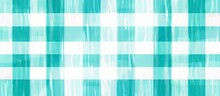 A Brown, Blue, And White Tartan Pattern With Green And Grey Lines On A White Background. The Textile Features A Mix Of Aqua And Plaid Designs