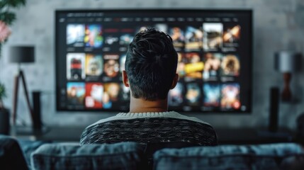 Streaming Service Website. Online Subscription Offers TV Shows, Realities, Fiction Movies, Podcasts. Screen Replacement for Desktop PC and Laptops With Featured Family Drama