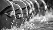 Female swimmers at the start of a race, emphasizing strength and the competitive spirit