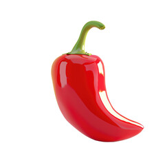 Wall Mural - Red pepper on Transparent Background