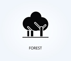 Forest vector, icon or logo sign symbol illustration.