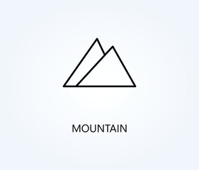 Mountain vector, icon or logo sign symbol illustration.