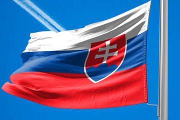 Wall Mural - Flag of Slovakia The current form of the national flag of the Slovak Republic 