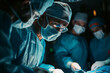 Surgical Team Performing Operation in Modern OR