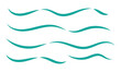 Water wave line art set. Wave beach vector symbol or logo design collection. Abstract water waves with background.