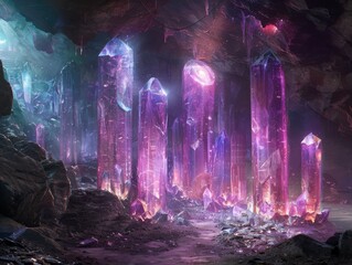 Radiant Rune artifacts shimmer in the depths of Quantum Quartz caverns