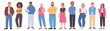© tynyuk - Multinational business people. Set of characters of men and women posing on a white background