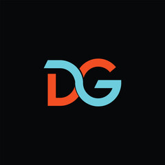 Wall Mural - Letter DG logo design template vector illustration