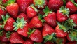 Berry Bonanza: Frame Filled with Succulent Fresh Strawberries from Above