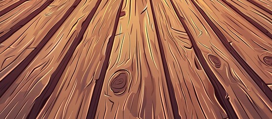 Sticker - A detailed shot of a hardwood floor featuring a diagonal pattern with brown wood planks, resembling the look of a plant with grasslike texture