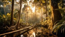 Ayahuasca Spiritual Psychedelic Jungle Rainforest By Generative Ai