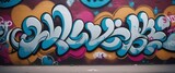 Fototapeta  - Vibrant Colorful Graffiti Adorning a Wall