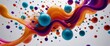 Vibrant Abstract Painting With Colorful Bubbles