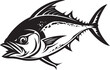 Wave Rider Dynamic Tuna Logo Design Coastal Essence Clean Tuna Fish Icon