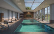 Swimming pool in modern hotel spa and wellness center