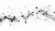 white background, simple network lines and nodes, low poly style, black on white, simple