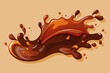 black-liquid-splashes-swirl-and-waves-with-drops-vector illustration 