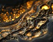 The intricate patterns formed as gold melts in a furnace