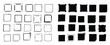 Set of Squares Vector Silhouettes