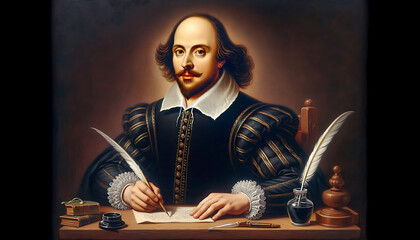 William Shakespeare ,Stratford-upon-Avon, 1564 - 1616, English playwright, poet and actor