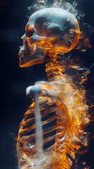 Poster - Hyper D Rendered X Ray Skeleton Showcasing Cutting Edge Diagnostic Imaging Technology