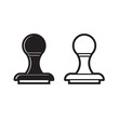rubber stamp icon in black