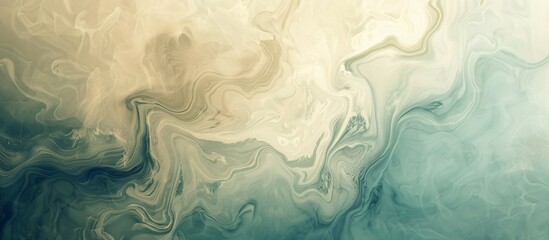 Wall Mural - abstract background beige and teal with brown swirls 