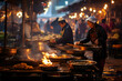 © MrJeans - Tasty chinese street food chef making food selling it on the streets