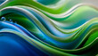 Mesmerizing waves of blue and green hues creating an abstract, fluid art piece.