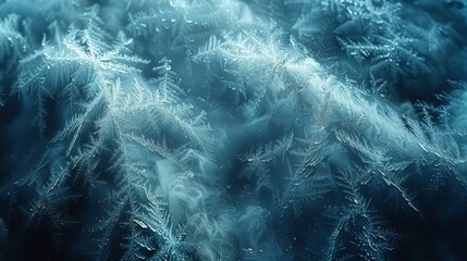 Poster -   A detailed photo of several snowflakes adorning a car's window during a winter day