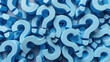 Pile of Question Marks in Row