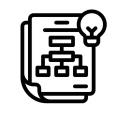 Wall Mural - content plan line icon