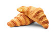 Croissant bread isolated on white background. French breakfast