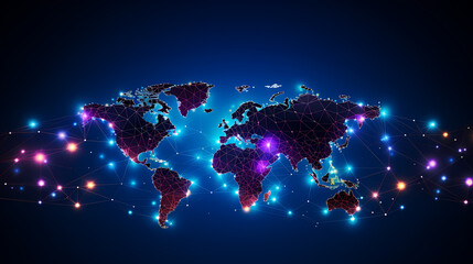 Digital earth network connection concept