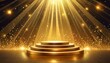 golden podium for your product, advertising at a higher level