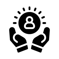 Sticker - human rights glyph icon