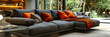 Modern Living Room with Elegant Sofa and Minimalist Decor, Cozy and Stylish Home Interior