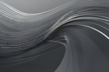 Abstract grey and background poster with dynamic waves. technology network Vector illustration. Generative AI