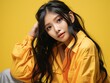 © hakule - Woman With Long Black Hair Sitting on a Chair