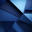 Indigo abstract color paper geometry composition background with blank copy space for design geometric pattern 