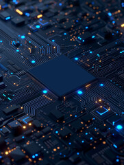 Wall Mural - Artificial intelligence micro chip ,close-up of circuit board chip, future , smart city , ai chip,gpt,Image generation,empty chip