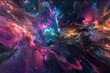 Abstract creative psychedelic illusion space