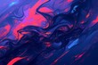A digital art piece featuring swirling patterns of dark blue, red and purple hues representing the depths below an ocean's surface.