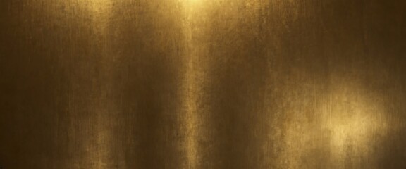 Wall Mural - gold bright shiny glossy polished brushed metal background texture metallic of sheet steel plate surface panoramic wide angle from Generative AI