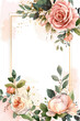 Vector watercolor banner with beautiful flowers framed for mother's day.