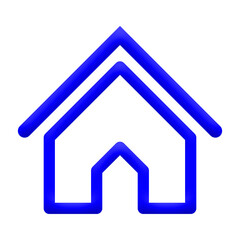 Wall Mural - blue house icon