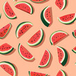 seamless pattern of watermelon illustration