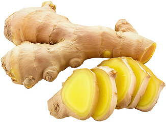 Wall Mural - ginger root and slice