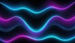 Big Neon Wave. colorful neon line wave glowing in dark, modern simple wallpaper, liquid shapes abstract background. Abstract background with color gradient light waves Backgrounds