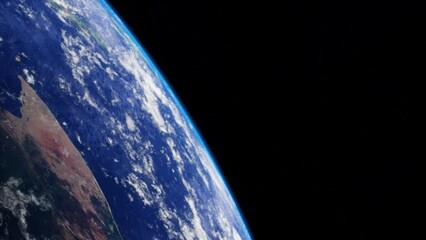 Wall Mural - earth in space. universe and planet. 3d-rendering. animation